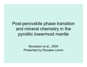 Post-perovskite phase transition and mineral chemistry in the pyrolitic lowermost mantle