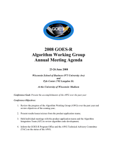 2008 GOES-R Algorithm Working Group Annual Meeting Agenda