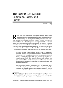 R The New IS-LM Model: Language, Logic, and Limits