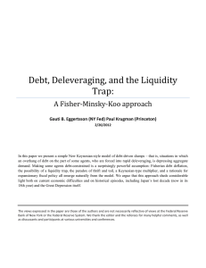   Debt, Deleveraging, and the Liquidity  Trap: A Fisher‐Minsky‐Koo approach 