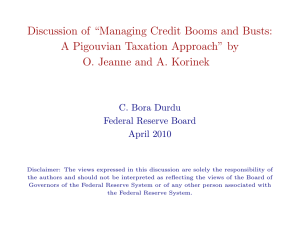 Discussion of “Managing Credit Booms and Busts: