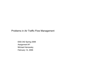 Problems in Air Traffic Flow Management ESD.342 Spring 2006 Assignment #1 Michael Hanowsky