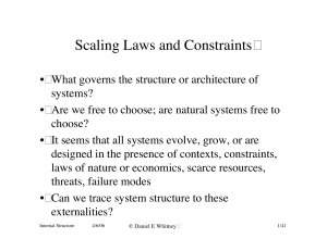� Scaling Laws and Constraints