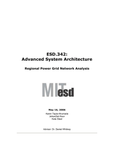 ESD.342: Advanced System Architecture  Regional Power Grid Network Analysis