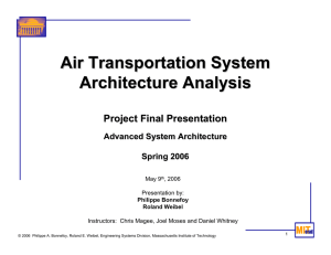 Air Transportation System Architecture Analysis Project Final Presentation Advanced System Architecture