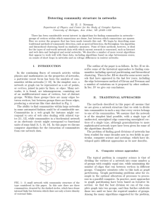 Detecting community structure in networks M. E. J. Newman