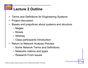 Lecture 2 Outline