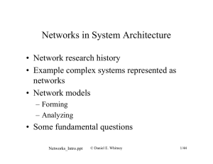 Networks in System Architecture
