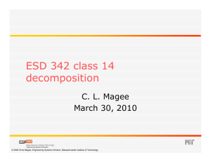 ESD 342 class 14 decomposition C. L. Magee March 30, 2010