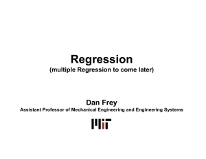 Regression Dan Frey (multiple Regression to come later)