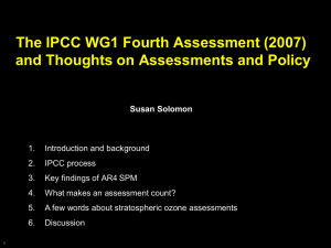 The IPCC WG1 Fourth Assessment (2007)