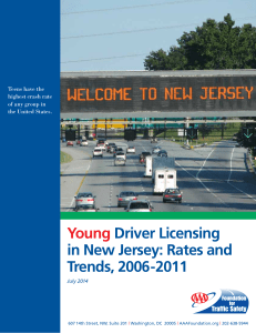 Young Driver Licensing in New Jersey: Rates and Trends, 2006-2011