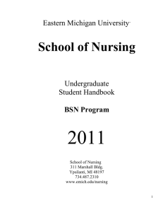 2011 School of Nursing  Eastern Michigan University