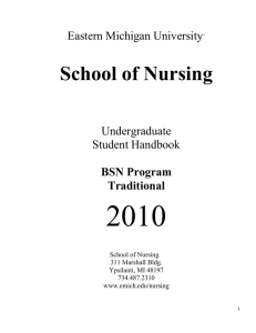 2010 School of Nursing  Eastern Michigan University