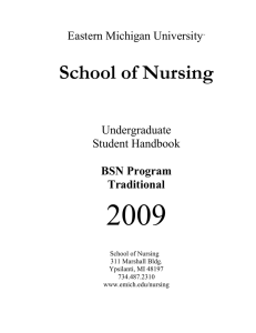 2009 School of Nursing  Eastern Michigan University