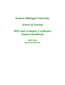 Eastern Michigan University School of Nursing MSN and Graduate Certificates