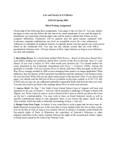 Law and Society in US History 21H.224 Spring 2003 Third Writing Assignment one