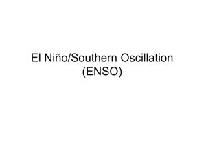 El Niño/Southern Oscillation (ENSO)