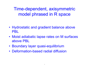 Time dependent, axisymmetric Time--dependent, axisymmetric  d l