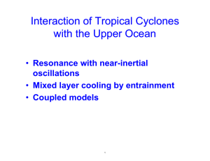 Interaction of Tropical Cyclones i h i h hh O