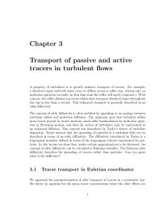 Chapter  3 tracers  in  turbulent  ﬂows