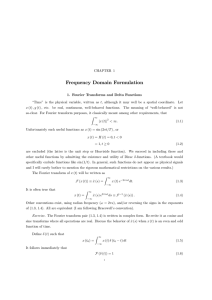 Frequency  Domain  Formulation