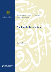 Profiling the Islamic State Charles Lister Brookings Doha Center Analysis Paper