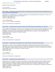 2014 Kent State University Catalog - Fall 2014 Course Descriptions
