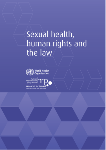 Sexual health, human rights and the law