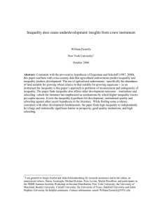 Inequality does cause underdevelopment: insights from a new instrument