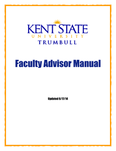 Faculty Advisor Manual Updated 6/17/14