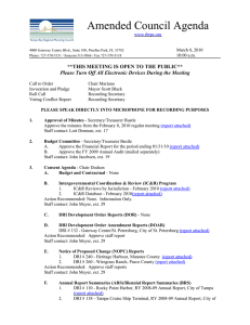 Amended Council Agenda www.tbrpc.org March 8, 2010 10:00 a.m.