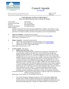 Council Agenda  April 14, 2014 10:00 a.m.