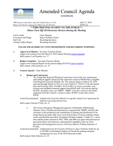 Amended Council Agenda www.tbrpc.org April 12, 2010 10:00 a.m.