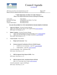 Council Agenda www.tbrpc.org May 9, 2011 10:00 a.m.