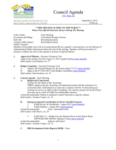 Council Agenda  September 9, 2013 10:00 a.m.