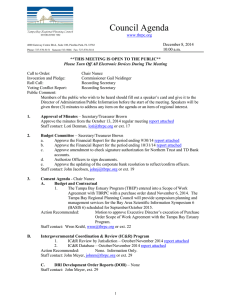 Council Agenda  December 8, 2014 10:00 a.m.