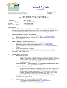 Council Agenda  December 9, 2013 10:00 a.m.