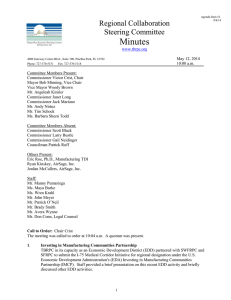 Minutes Regional Collaboration Steering Committee