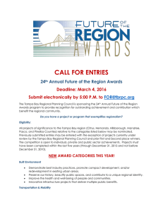 CALL FOR ENTRIES  24 Annual Future of the Region Awards