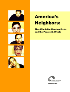America’s Neighbors: The Affordable Housing Crisis and the People it Affects