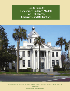 Florida-Friendly Landscape Guidance Models for Ordinances, Covenants, and Restrictions