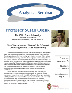 Analytical Seminar Professor Professor Susan Olesik Susan Olesik