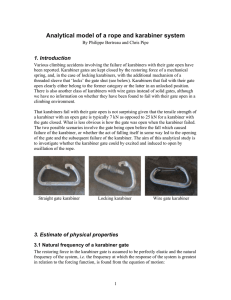 Analytical model of a rope and karabiner system 1. Introduction