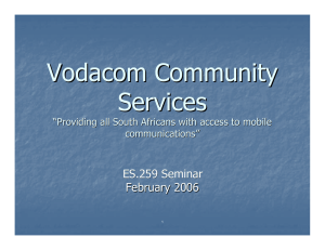 Vodacom Community Services ES.259 Seminar February 2006