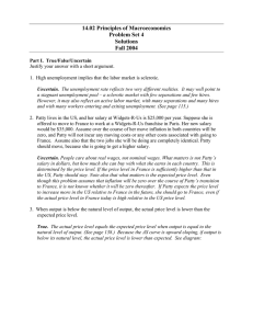 14.02 Principles of Macroeconomics Problem Set 4 Solutions Fall 2004