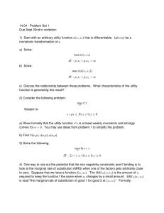 14.04 - Problem Set 1 Due Sept 22nd in recitation x v