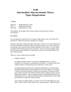 14.06 Intermediate Macroeconomic Theory Paper Requirement