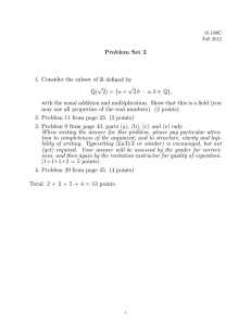 Problem  Set  2 1.  Consider the subset of √