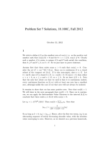 Problem Set 7 Solutions, 18.100C, Fall 2012  1 31, 2012